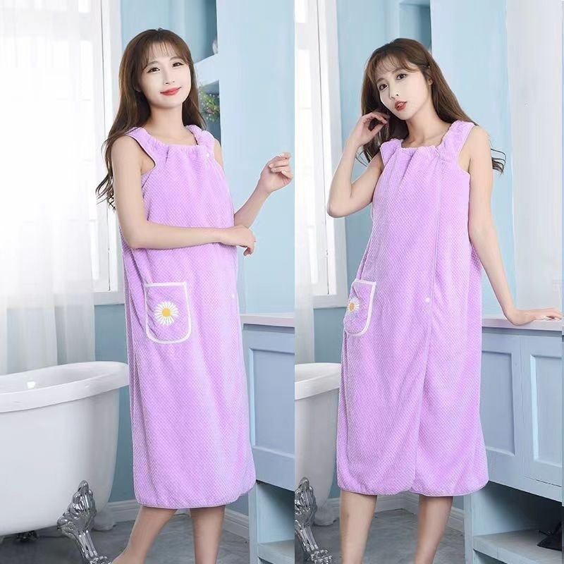 Extra Long Pink Floral Bath To - Spa Towel recension och pris