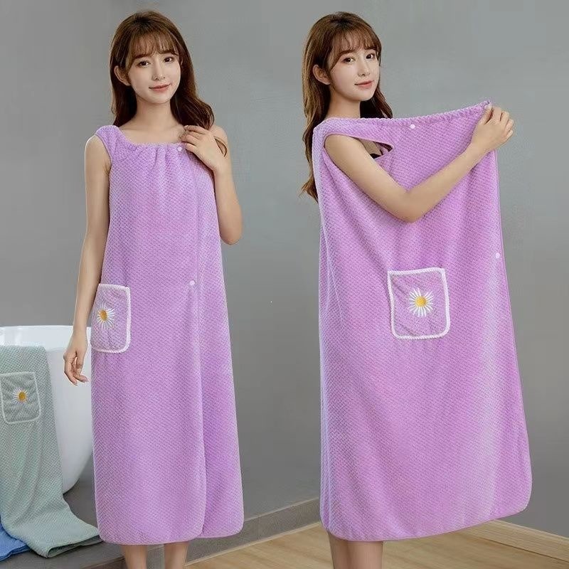 Extra Long Pink Floral Bath To - Spa Towel recension och pris
