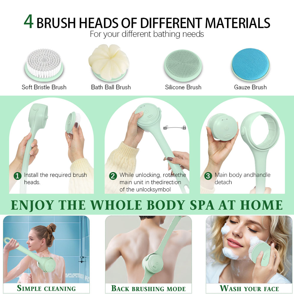 Electric Body Brush Back Scrub - Bath Salts recension och pris